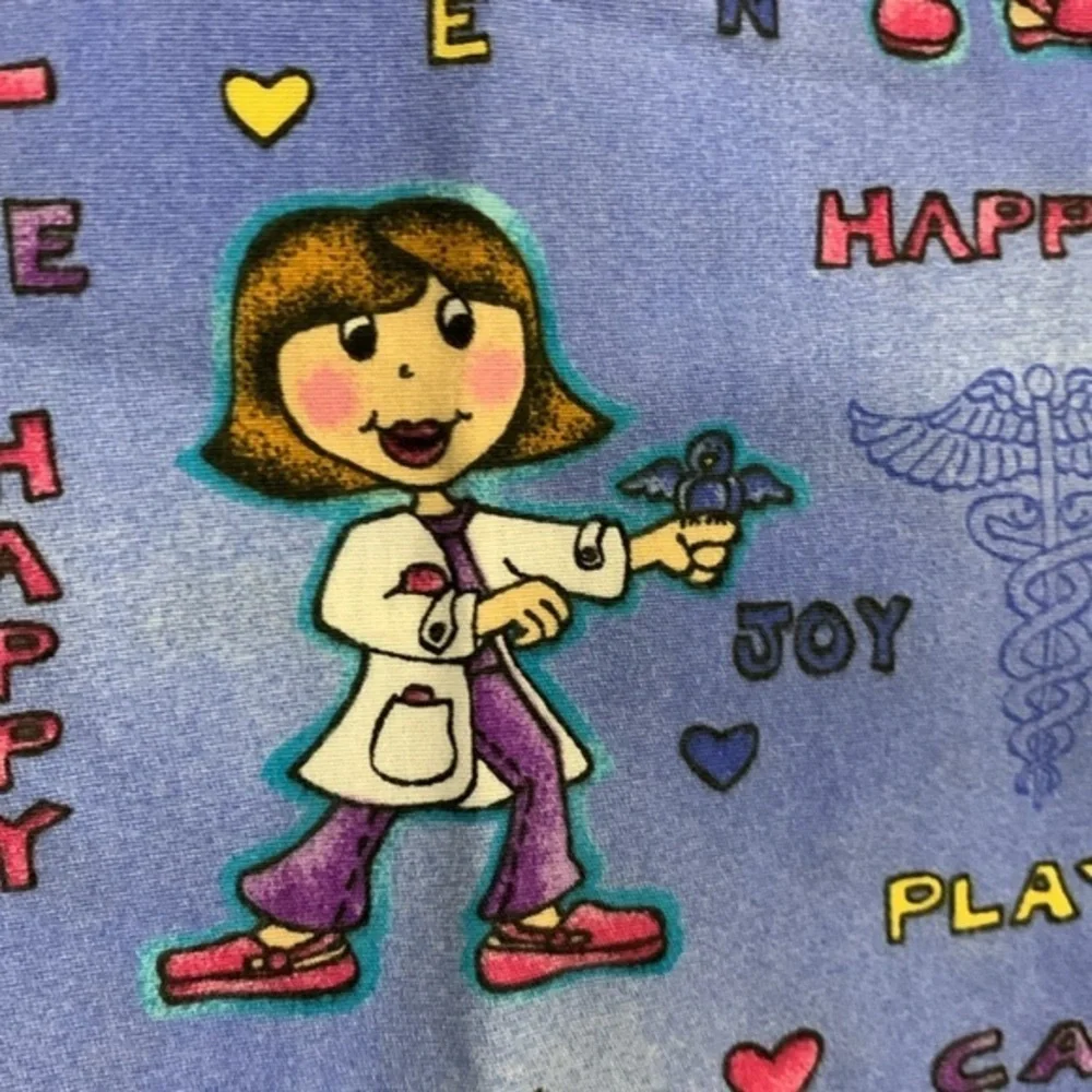 ✨Simply Basic Nurses Cartoons Scrubs Top - Picture 5 of 10